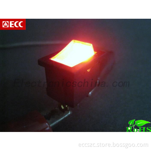 Rocker Switch with Red LED